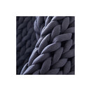 Knitted Weighted Blanket Chunky Dark Grey Double 7Kg
