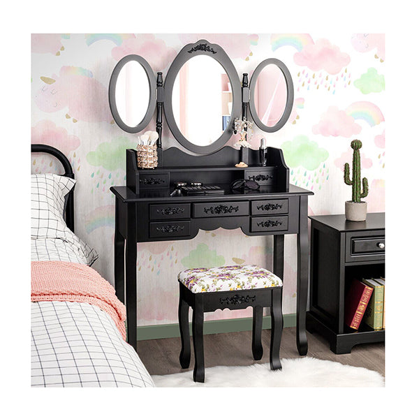 Dressing Table Set With Makeup Desk And Stool
