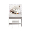 Dressing Table Set Makeup Mirror White