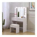 Dressing Table Set Makeup Mirror White