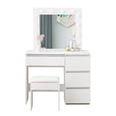 Dressing Table Vanity Set Stool White