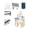 Dressing Table With Lights Stool For Makeup