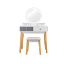 Dressing Table With Lights Stool For Makeup