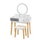 Dressing Table With Lights Stool For Makeup