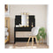 Dressing Table With Led Lights Black 96X40X142 Cm