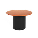 Drum Base Table 1200Mm Dia X 730Mm H Cherry Top Black Base