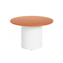Drum Base Table 1200Mm Dia X 730Mm H Cherry Top White Base