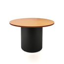 Drum Base Table 1200mm Dia x 730mm H Beech Top Black Base