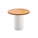 Drum Base Table 900Mm Dia X 730Mm H Beech Top White Base