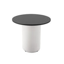 Drum Base Table 900Mm Dia X 730Mm H Black Top White Base
