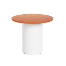 Drum Base Table 900Mm Dia X 730Mm H Cherry Top White Base
