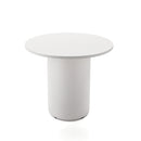 Drum Base Table 900Mm Dia X 730Mm H Natural White Top White Base