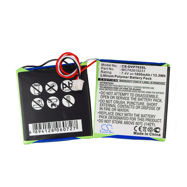 Cameron Sino Cs Dvp702Sl 1800Mah Replacement Battery For Dual
