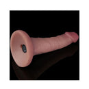 Dual Density Power Cock 6 Inch Flesh Usb Rechargeable Vibrating Dong