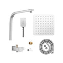 Dual Shower Head Set 10 Inch Square Rainfall Shower Head