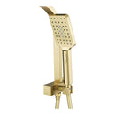 Dual Shower Head Set 12 Inch Rectangle Gold Rain Shower Head