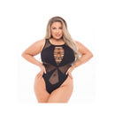 Duchess High Neck Bodysuit Black
