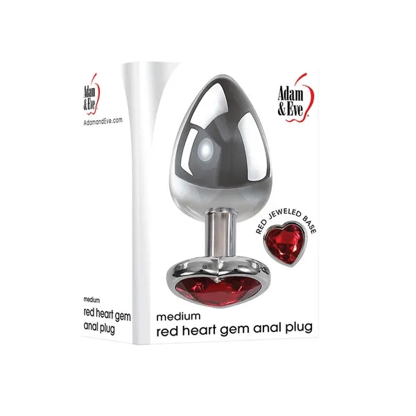 Adam And Eve Red Heart Gen Anal Plug