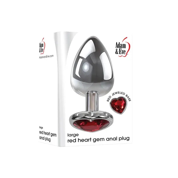 Adam And Eve Red Heart Gen Anal Plug