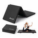 Gymnastics Mats Folding Exercise Floor Mat Portable 3 Fold Tumbling Mat Black