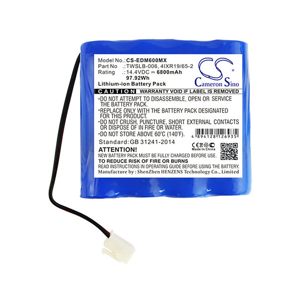 Cameron Sino Blue Battery Replacement For Edan