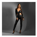 Fantasy Lingerie Edge Wetlook And Mesh Catsuit