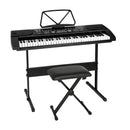 61 Keys Electronic Piano Keyboard Digital Electric with Stand Stool Black