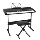 61 Keys Electronic Piano Keyboard Digital Electric with Stand Stool Lighted