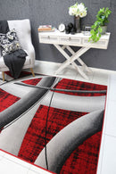 Pine Reef Red Modern Rug