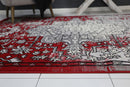 Maple Reef Grey Red Vintage Rug