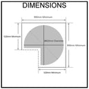 Provedore Kitchen Cupboard Carousel 270 degrees Height Adjustable