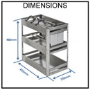 Chef Kitchen Pull Out Cupboard Organiser Suits 300mm Cupboard