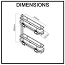 Provedore Pull Out Under Bench Storage for 150mm Cabinet Left Side