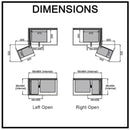 Galley Magic Corner Pull Out Kitchen Storage Smoked Glass 900mm Left