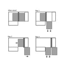 Galley Show Hand Magic Corner II Pull Out Kitchen Storage Fits 900mm Blind Corner
