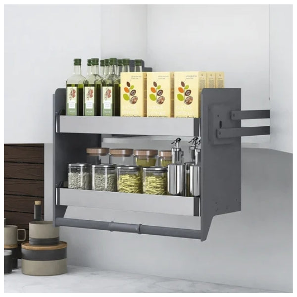 Bistro Pull Down 2 Tier Wall Cabinet Unit for a 900mm Cupboard