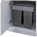 Domestique 68L Twin Slide Out Concealed Waste Bin with Soft Close 600mm
