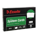 Esselte System Cards 203Mm X 127Mm 8X5 White Pack Of 100