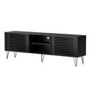 TV Stand Cabinet Entertainment Unit Sliding Door 180cm Black