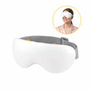 Eye Massager with Cooling & Heating | Dual Hot Cold Compress Goggles with 12 Vibrating Nodes for Migraine Relief | Wireless Bluetooth Eye Mask with 10Min Timer & 2400mAh Battery, White