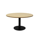 Eagle Coffee Table Natural Oak Black 900Mm Diameter