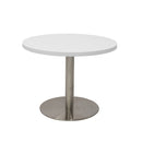 Eagle Coffee Table Natural White Stainless Steel 600Mm Diameter