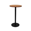 Eagle Round Dry Bar Table 600mm Diameter Cherry Top Black Base