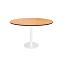 Eagle Round Table 1200Mm Diameter Beech Top White Base