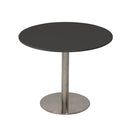 Eagle Round Table 1200Mm Diameter Black Top Stainless Steel Base