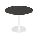 Eagle Round Table 1200Mm Diameter Black Top White Base
