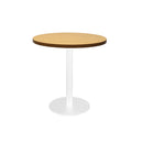 Eagle Round Table 600Mm Diameter Beech Top White Base