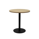 Eagle Round Table 600Mm Diameter Natural Oak Top Black Base