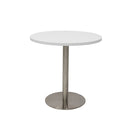 Eagle Round Table 600Mm Diameter White Top Stainless Steel Base