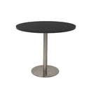 Eagle Round Table 900Mm Diameter Black Top Stainless Steel Base